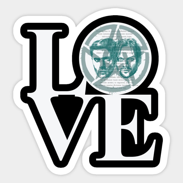 SUPERNATURAL LOVE Sticker by KARMADESIGNER T-SHIRT SHOP